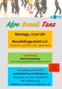 Afro Brasil Tanz - Anmeldung erforderlich @ STZ - MosaikEtage